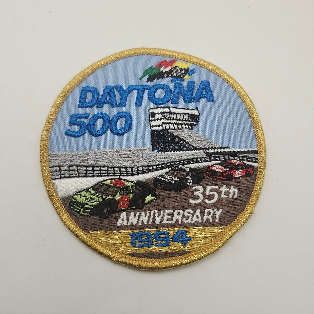 Vintage 1994 Daytona 500 35th Anniversary NASCAR Racing Embroidered Patch 4in